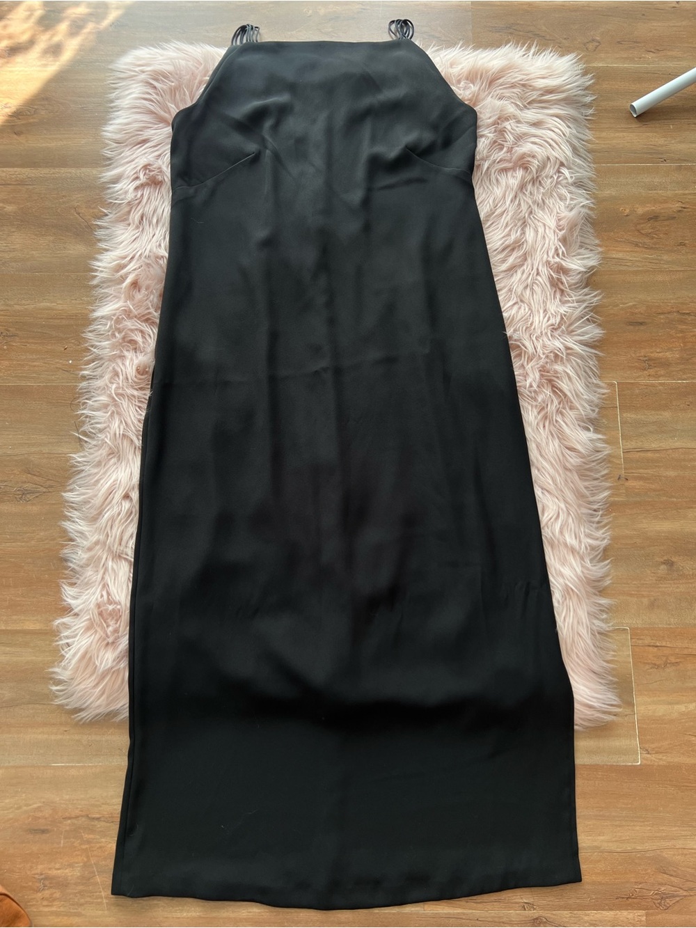 Vintage Black Maxi Slip Dress L-XL